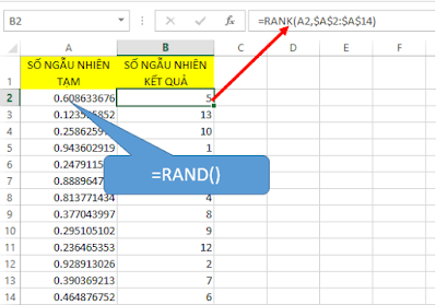Cách tạo dãy số ngẫu nhiên bằng hàm Randbetween trong Excel